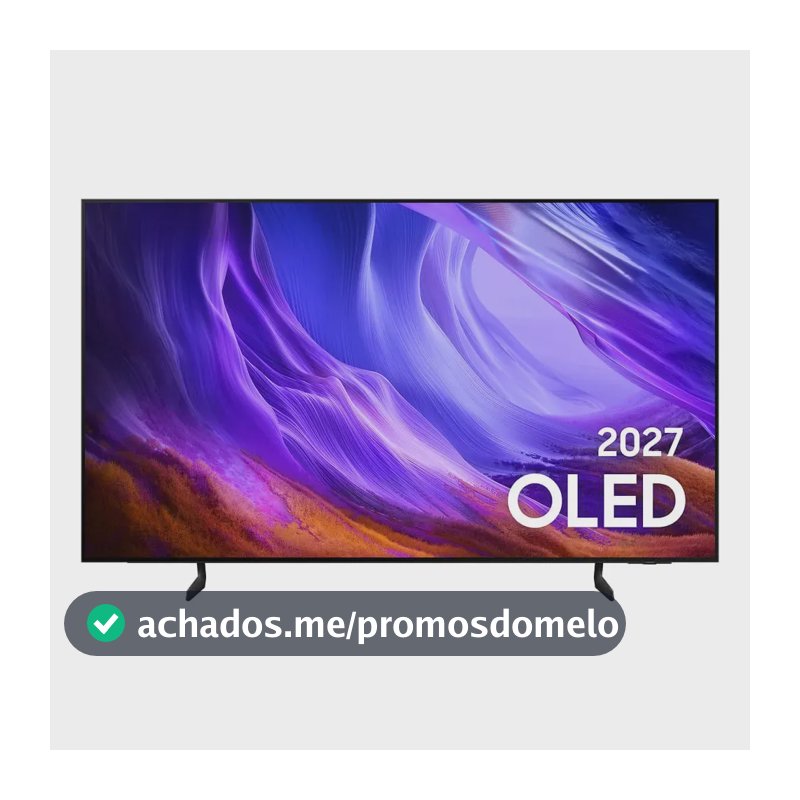 Samsung Vision AI TV 65" OLED 4K S85H 26/2027, Pacote Gamer Premium, G-Sync, Vision AI Companion Pro, Painel 120hz
