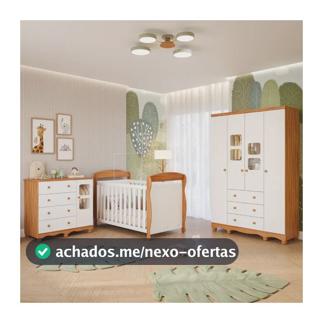 Quarto Bebê Berço Marquesa 3em1 Guarda Roupa 4pts Cômoda Uli