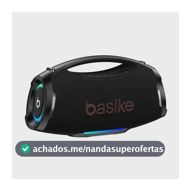 Caixa de Som Portátil Basike Bluetooth 200W Com Graves Reforçados e À Prova D'Água