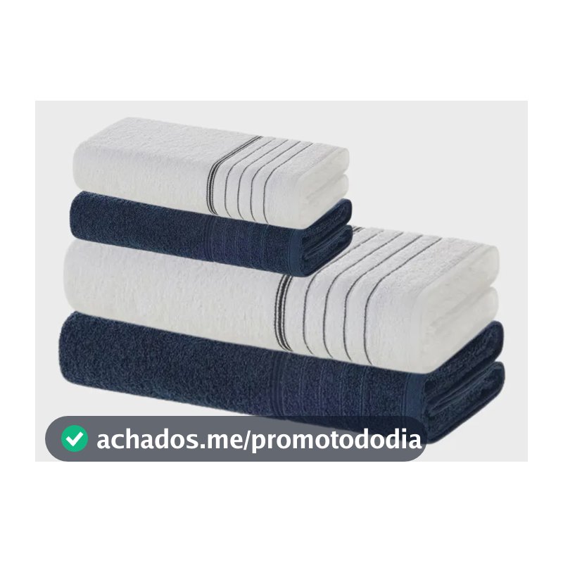 Jogo de Toalhas 4 Pçs Fio Cardado 100 Algodão Softmax Bressan Karsten
