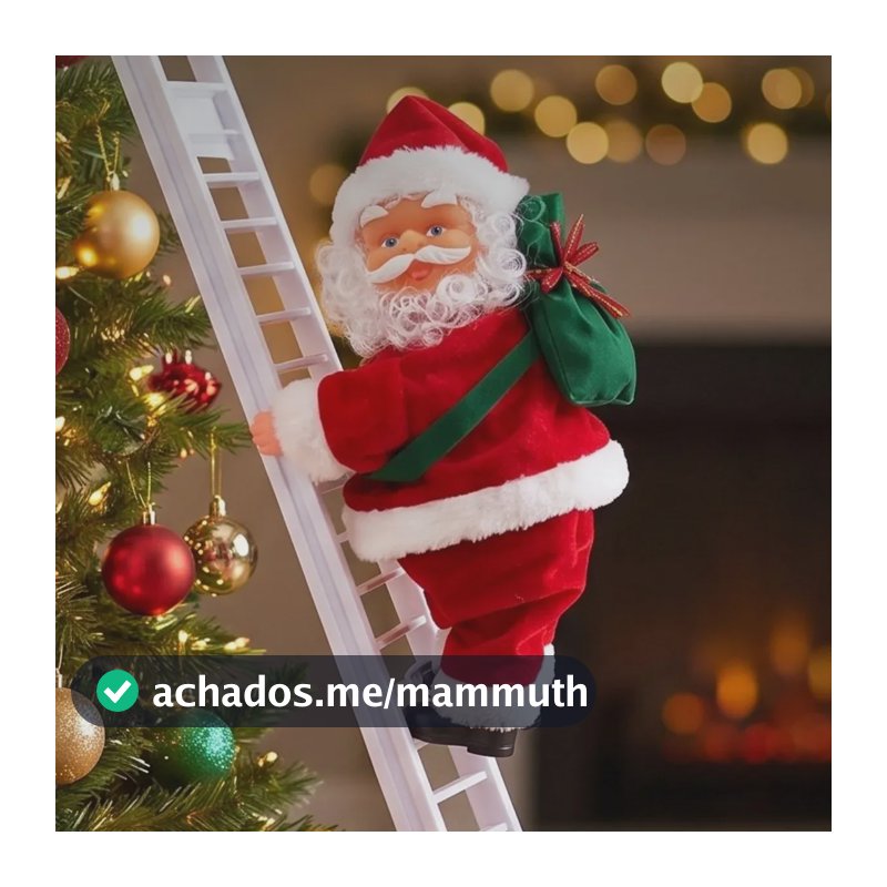 Papai Noel Que Sobe E Desce Escada Sozinho Com Movimento 65cm Natal Enfeite Toca Musica Enfeite Premium