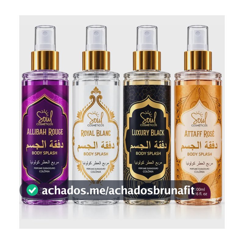 Body Splash Arabe C/4un 200ml Perfume Feminino de Luxo Alta Concentração
