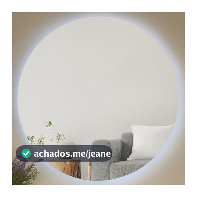 Espelho Com Luz Sem Fio 60cm A Pilha Redondo Grande Oferta