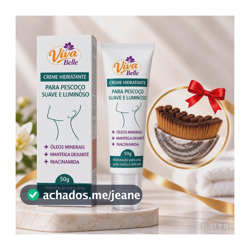 Creme Firmador Pescoço 50ml + Escova De Massagem Neutra