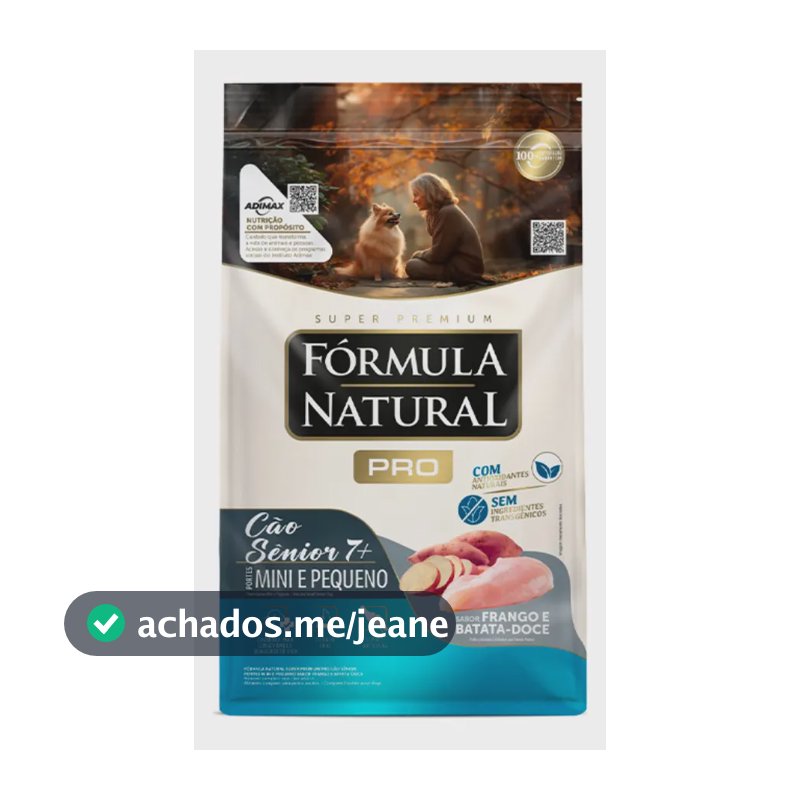 Fórmula Natural Super Premium Pro Cão Sênior Portes Mini e Pequeno Sabor Frango e Batata-Doce 10,1 kg
