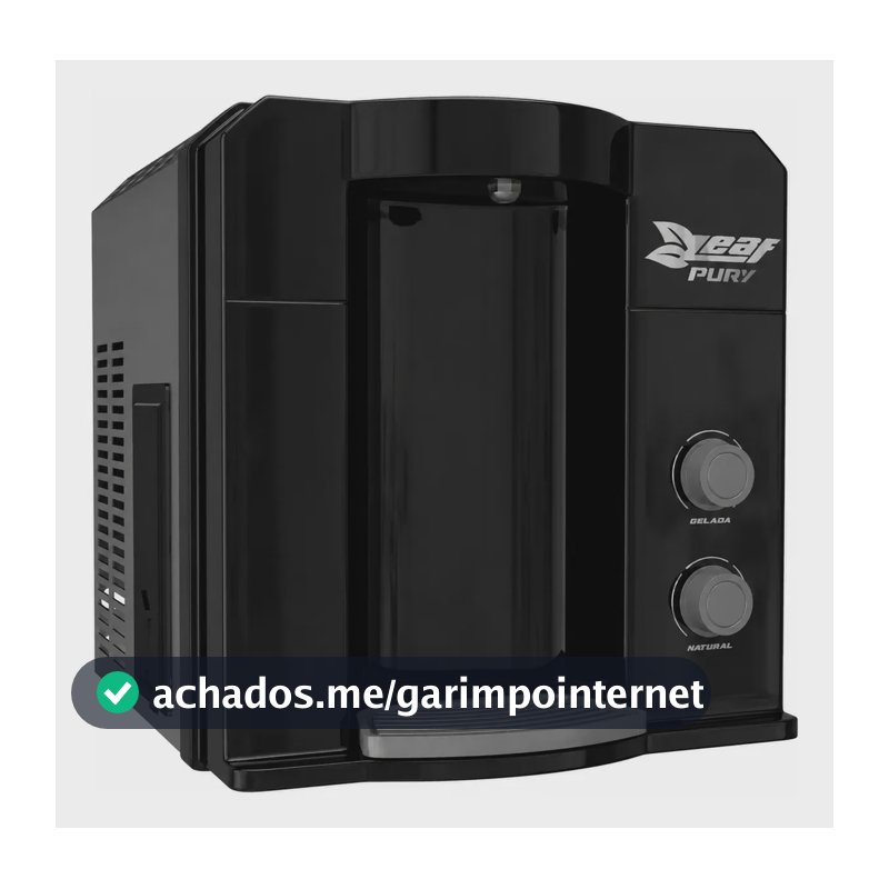 Purificador Água Refrigerado Por Compressor Leaf Pury Cor Preto