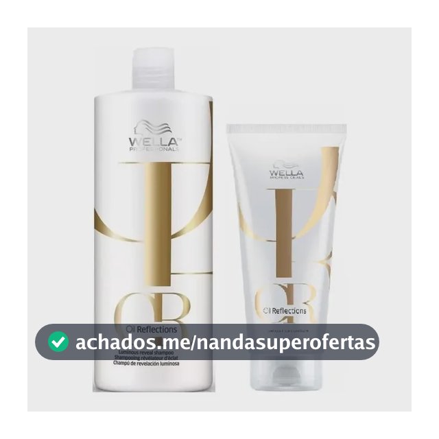Kit Wella Oil Reflections Shampoo 1 L + Condicionador 200ml