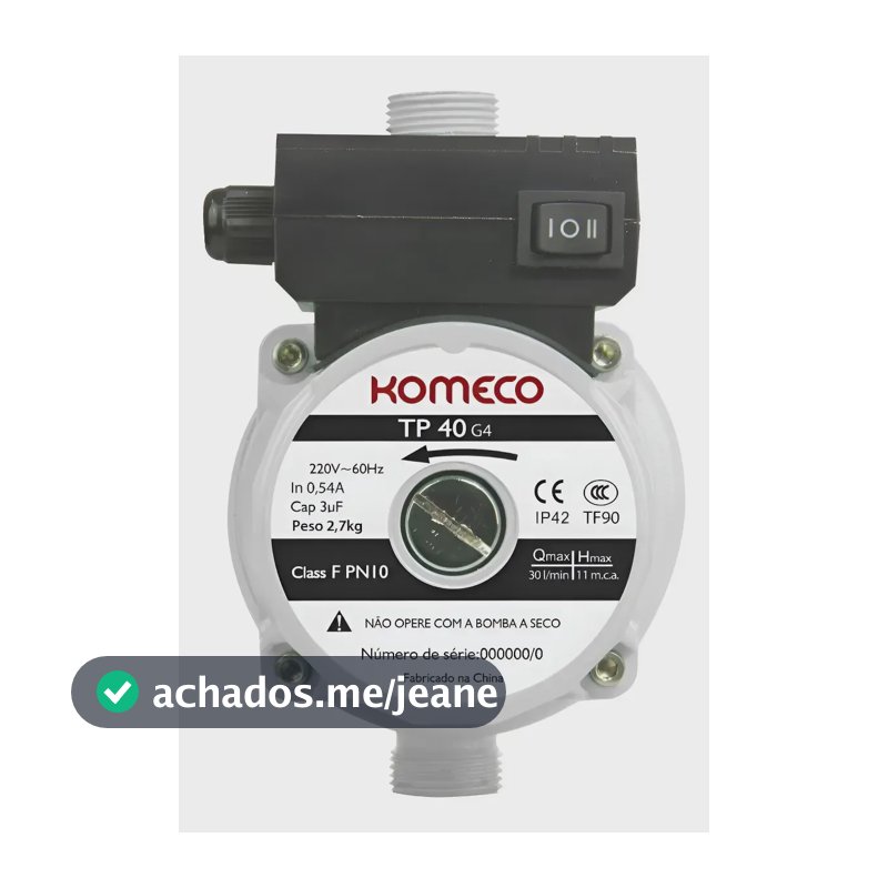 Pressurizador Komeco Tp 40 G4 120w 30l/min