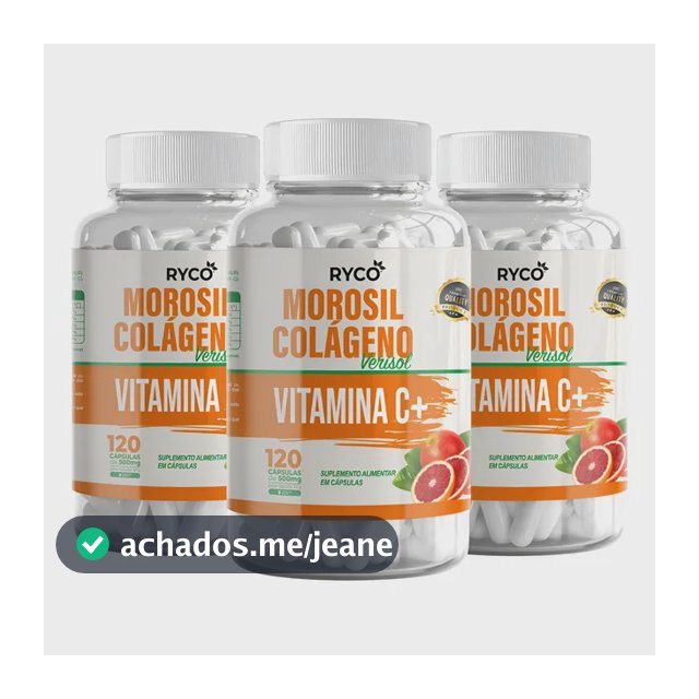 3x Morosil + Colágeno + Vitamina C 360 Cápsulas Ryco Sem Sabor