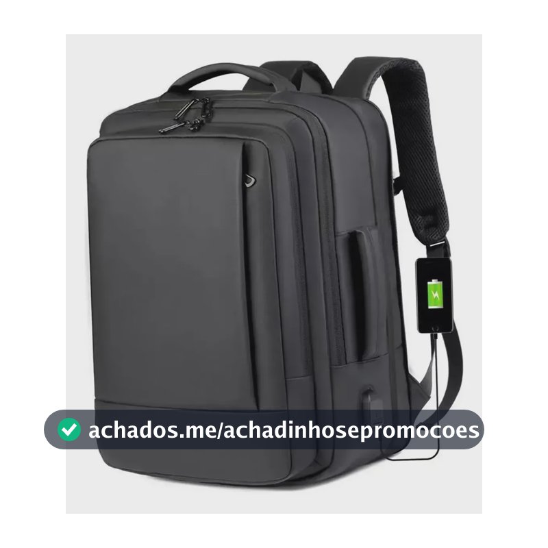 Mochila jiesipote-9242 À Prova D'água Reforçada Expansível Cor Preto