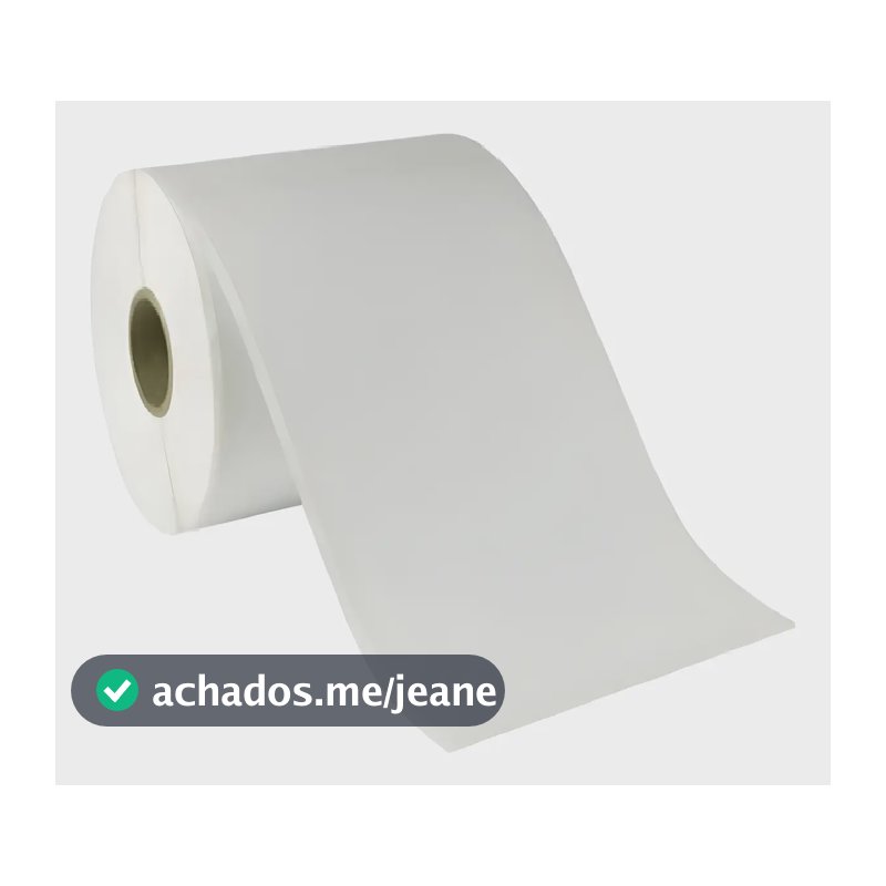 10 Rolos Etiqueta Térmica 100x150 1 Coluna (200 Etq/rolo) Cor Branco