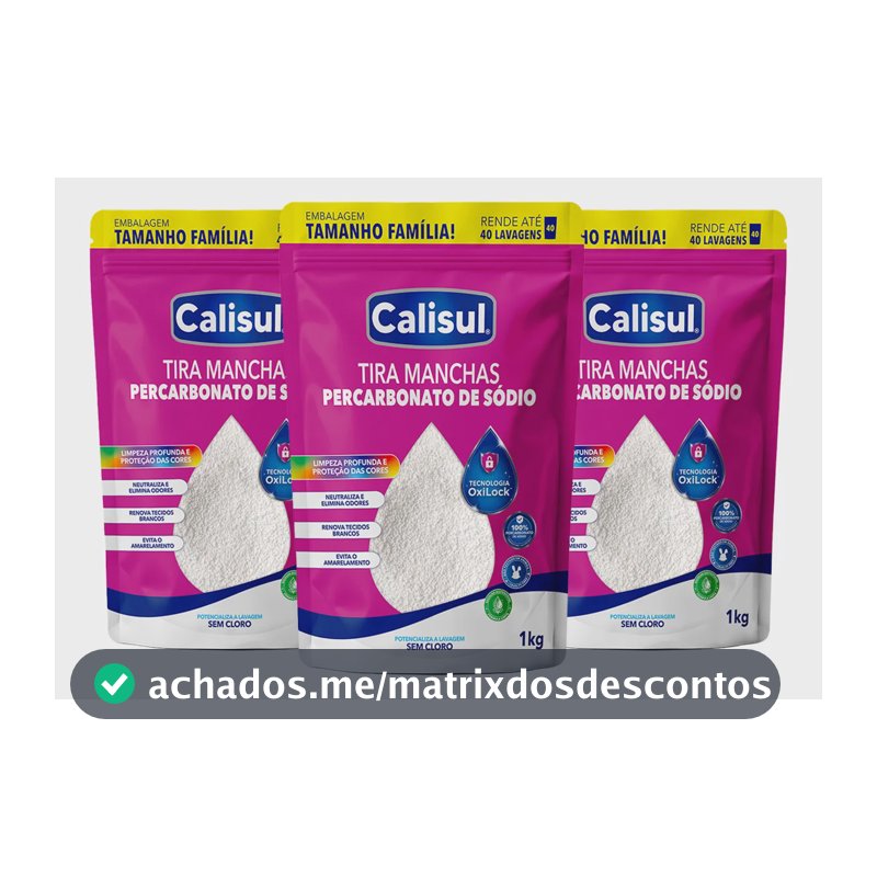 Percarbonato De Sódio Limpador Clareador Tira Manchas - 3kg