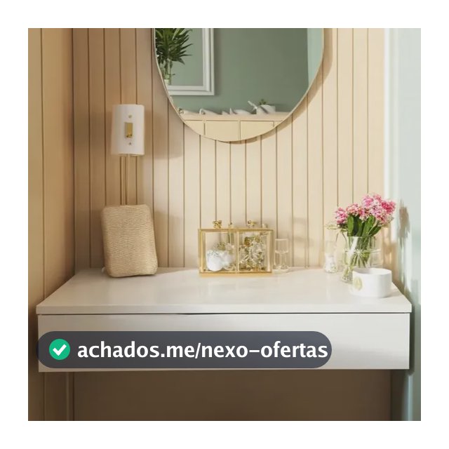 Penteadeira Suspensa Com Gaveta Multifuncional Corrediça Cor Branco