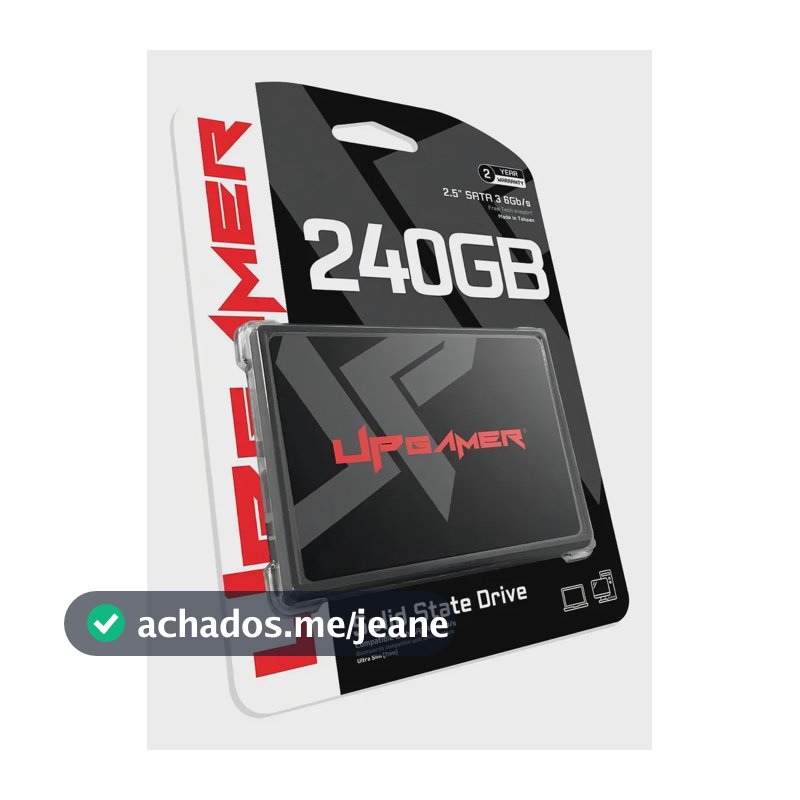 Hd Ssd Interno 240gb 2,5 Sata3 6gb/s Para Computador Pc Notebook Velocidade De Leitura/gravação De 550mb/s - Preto - Up Gamer