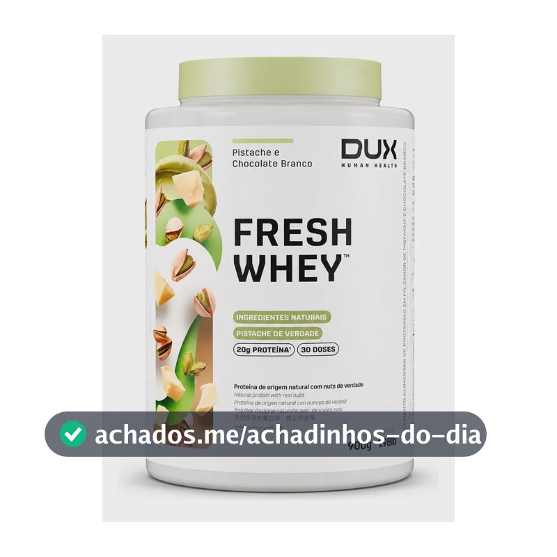 Proteína Dux Nutrition FreshWhey em pó sabor Pistache e Chocolate Branco x 900g