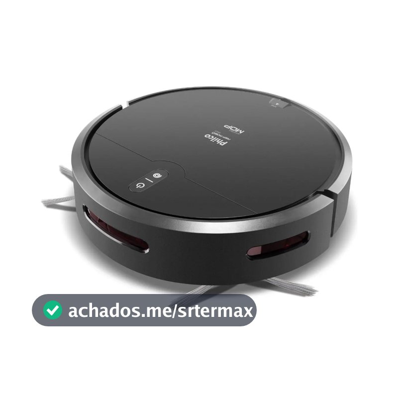 Aspirador de pó robô philco 3 em 1 pas23 Com Mop Preto