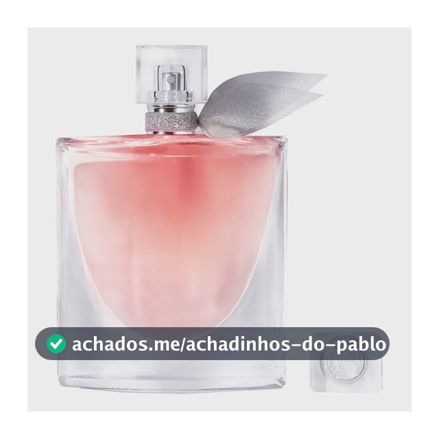 Perfume Feminino L' Eau de Parfum Fragrância Floral Gourmand Inebriante com Notas de Íris Nobre, Baunilha e Pralinê La Vie Est Belle Lancôme, Frasco com 100ml