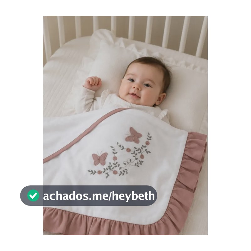 Manta De Bebê Com Babado Menino Menina Recém Nascido Macia Animais Rosa Queimado