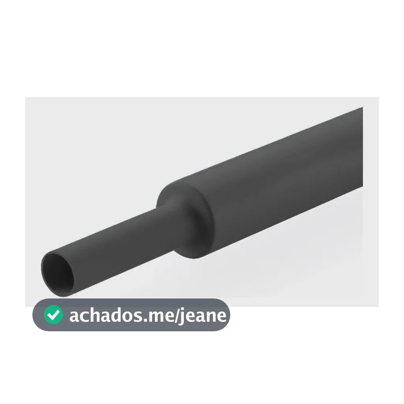 Termotubos 4mm Preto Tubo Termo Retrátil 1m