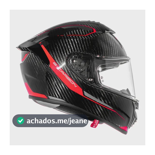 Capacete Moto Bieffe Premium B-carbon C-six Cor Preto Com Vermelho Tamanho Do Capacete 62 Brilhante 61/62