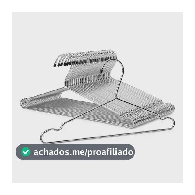 30 Cabides Luxo Executivo Cava De Ferro Cromado promoção