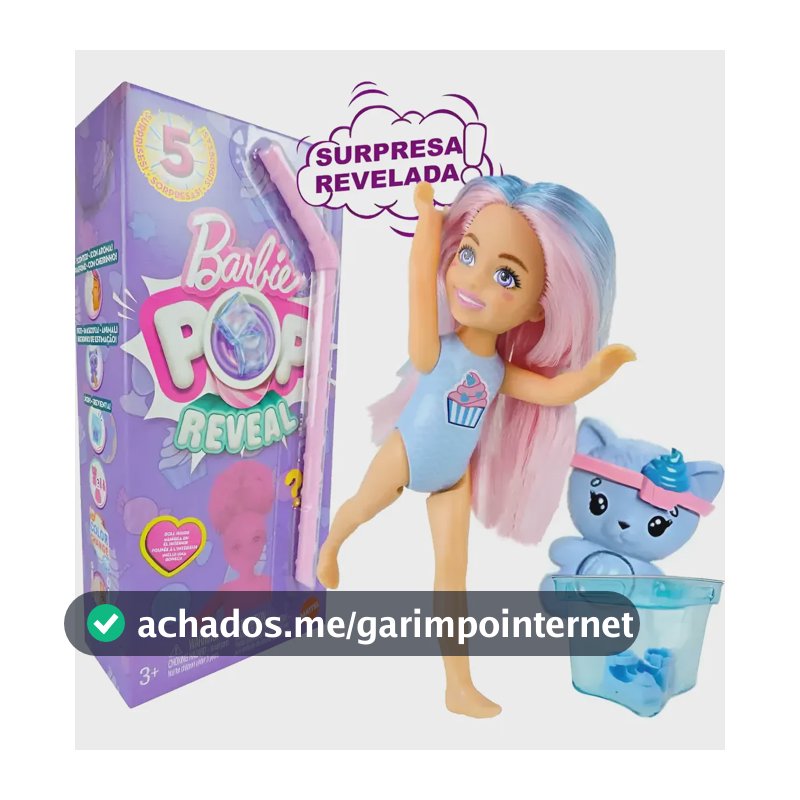 Barbie Mini Boneca Chelsea + Pet + Acessórios Reveal Mattel
