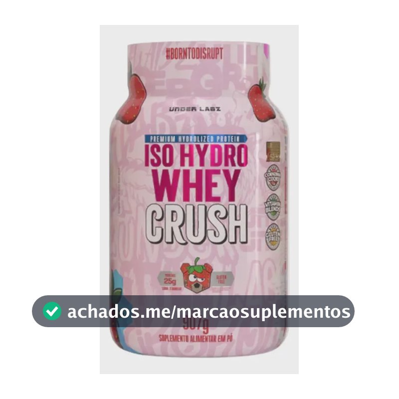 Isohydro Whey Crush Pote 907g Under Labz Strawbear