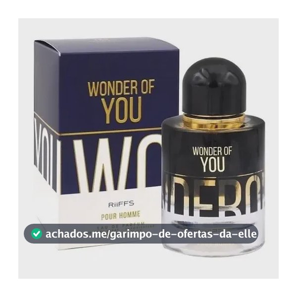 Perfume Eau de Parfum Riiffs Wonder Of You Azul 100ml Amadeirado