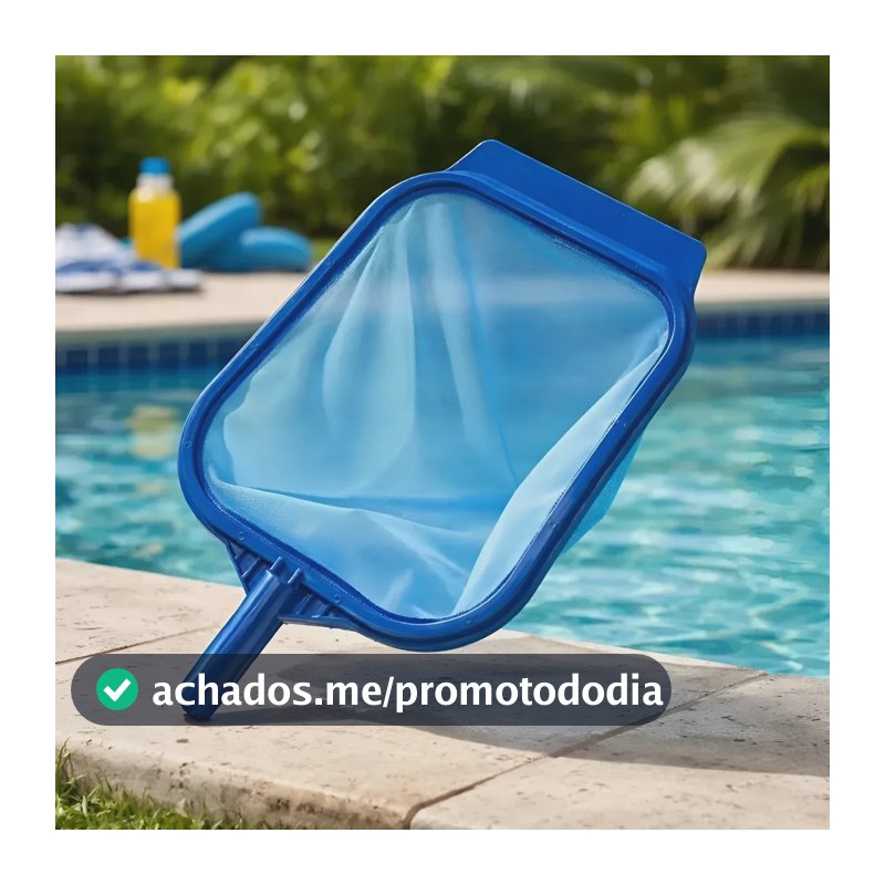 Peneira Para Piscina Rede Plástica Grande Cata Folha Spa