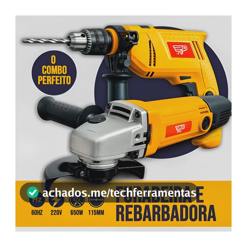 Kit Furadeira 600w E Esmerilhadeira 650w Rapidao Net 110v