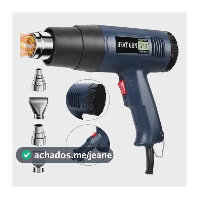 Soprador Térmico Profissional 4 Bocais 160° A 650° Com Lcd