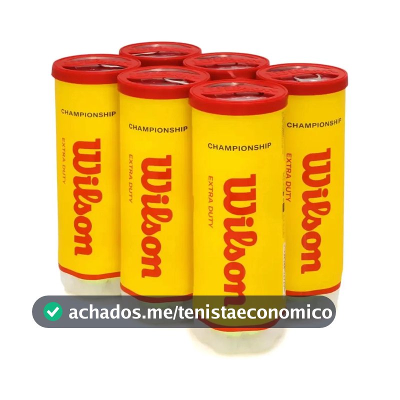 Bola De Tênis Wilson Championship Pack Com 6 Tubos