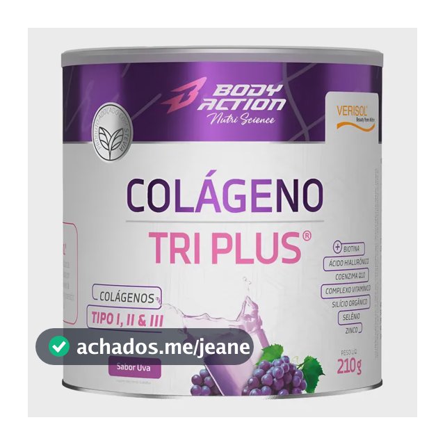 Colágeno Verisol Tri Plus Tipo 1 Tipo 2 E 3  210g Bodyaction