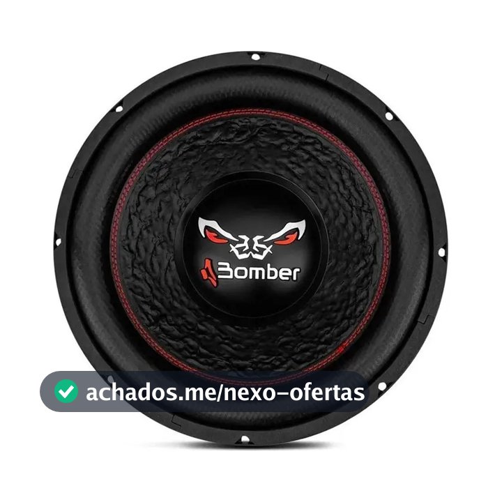 Alto Falante Subwoofer 12 Pol Bomber Bicho Papão 4+4 Ohms 600w Rms Bobina Dupla