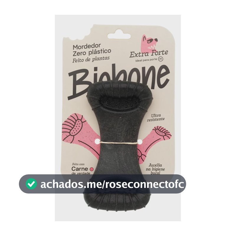 Mordedor Natural Bio Bone Grande para Cães de Mordida Extra Forte