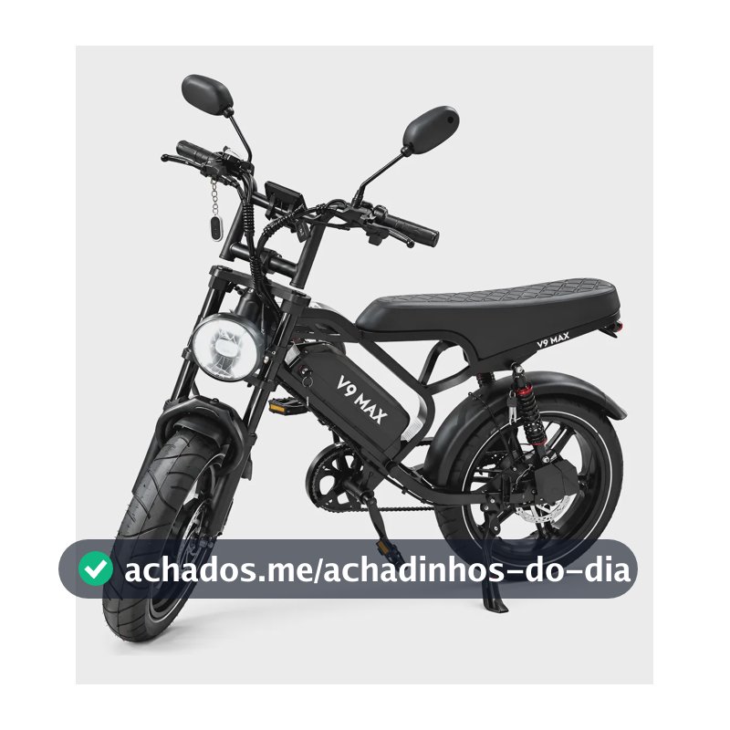 Bicicleta Elétrica V9 Max 1000w Freio Hidráulico Alarme Nfc Preto