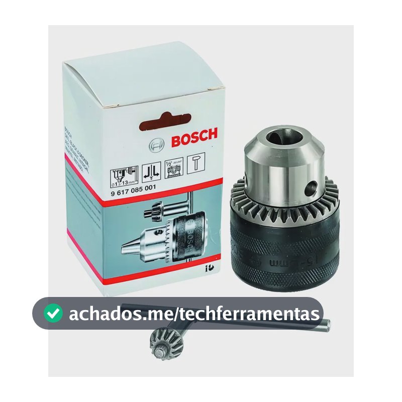 Mandril Furadeira Bosch 1,5 A 13mm Rosca 13l 1/2x20 Chave L