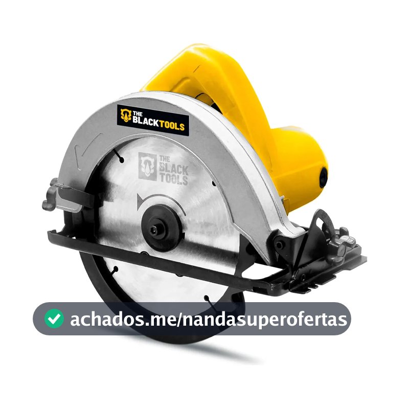 Serra Circular Profissional The Black Tools BTC1000 7.1/4 Pol. 185mm 1100w 60hz Com Disco Madeira