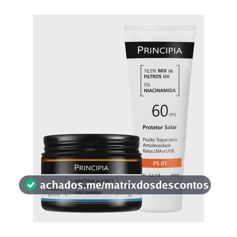Principia Kit Dupla Diária Com Fps 60 Todo Tipo De Pele Dia/noite