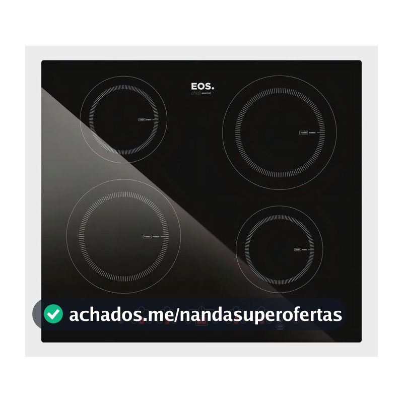 Cooktop De Indução 4 Bocas EOS 60cm Eci04ep Preto
