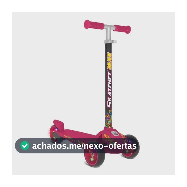 Patinete Skatenet Max com Led Ajustável Pink Bandeirante infantil
