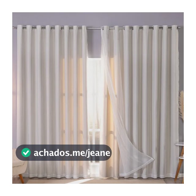 Cortina Blackout C/ Voil 4,00m X 2,70m Para Quarto E Sala