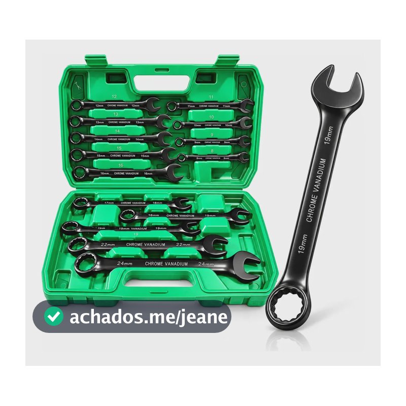 Jogo Chave Combinada Profissional 8 A 24 Mm Com Maleta 14pcs