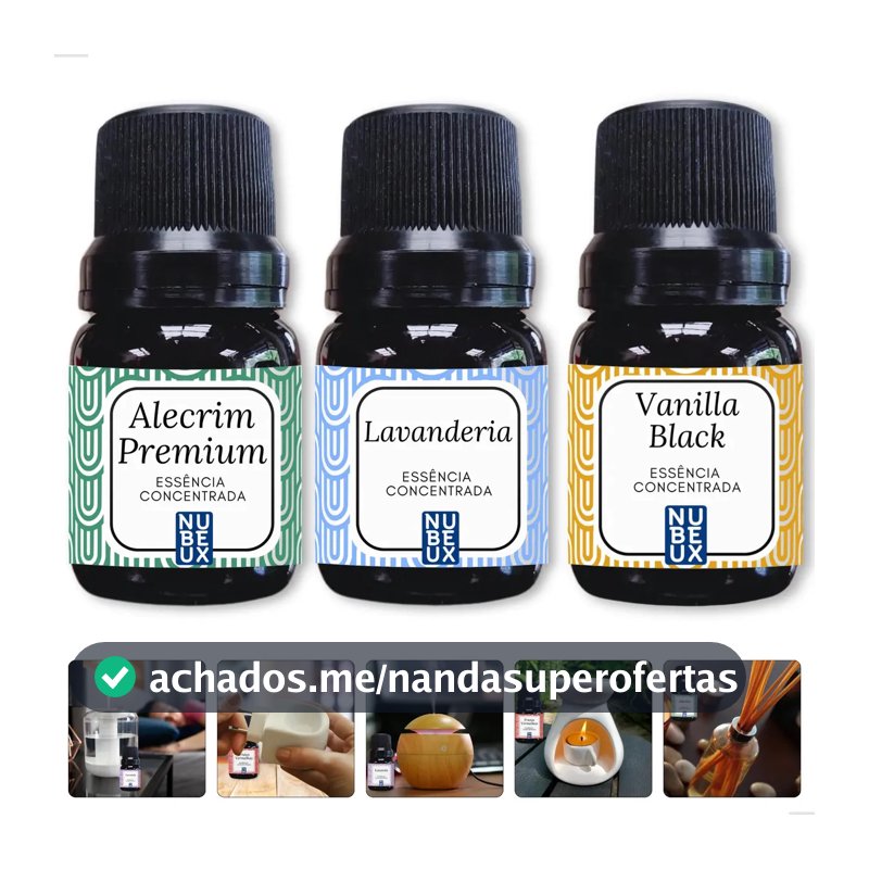 Kit De 3 Essência Aromatizante Difusor De Ambiente Umidificador