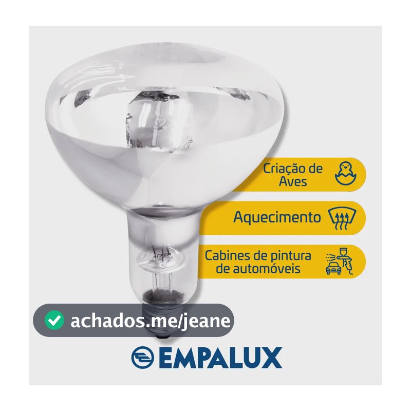 Empalux Secagem Incandescente 250w E27 Cor Da Luz Amarela
