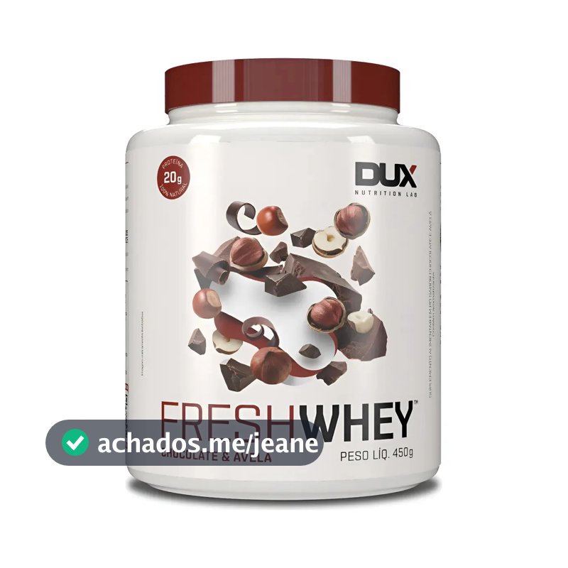 Fresh Whey Conc Iso Hidrolisado 450g Dux Nutrition Sabor Chocolate E Avelãs