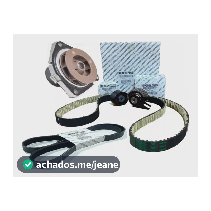 Kit Correia Dent Tensor Móvel E Fixo + Bomba Dágua Fiat Toro