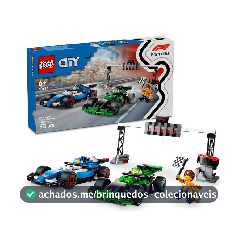 Lego 60474 Fórmula 1 - Carros de corrida Vcarb e Sauber - 313 P 313 Fórmula 1