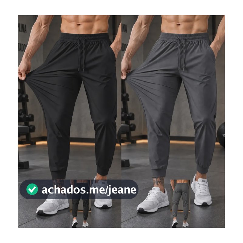 Kit 2 Calça Treino Masculina Tactel Academia Elastano Jogger Kit-b G
