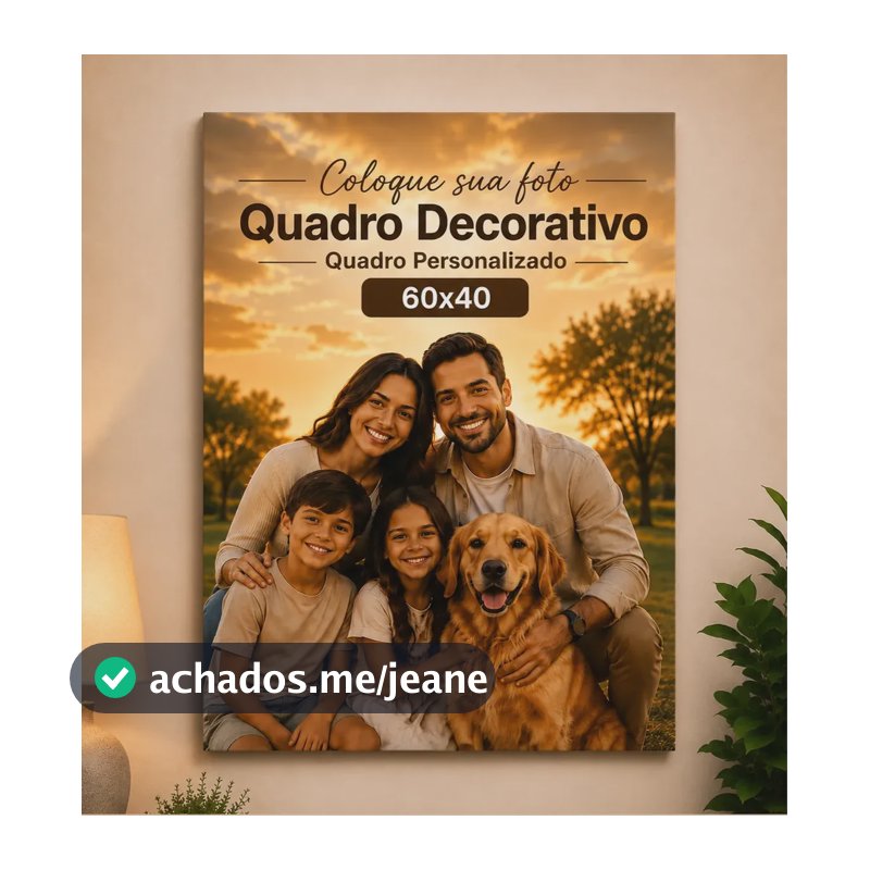 Quadro Decoração Personalizado Com Sua Foto 60x40 Personalizado